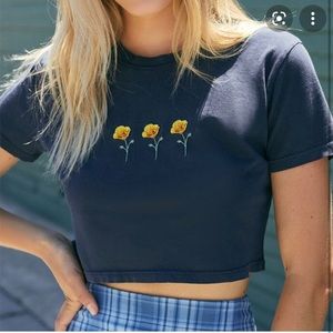 Brandy Melville Poppy Cropped Shirt